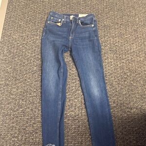 Rag & Bone Lennox high rise ankle skinny distressed hem size 24